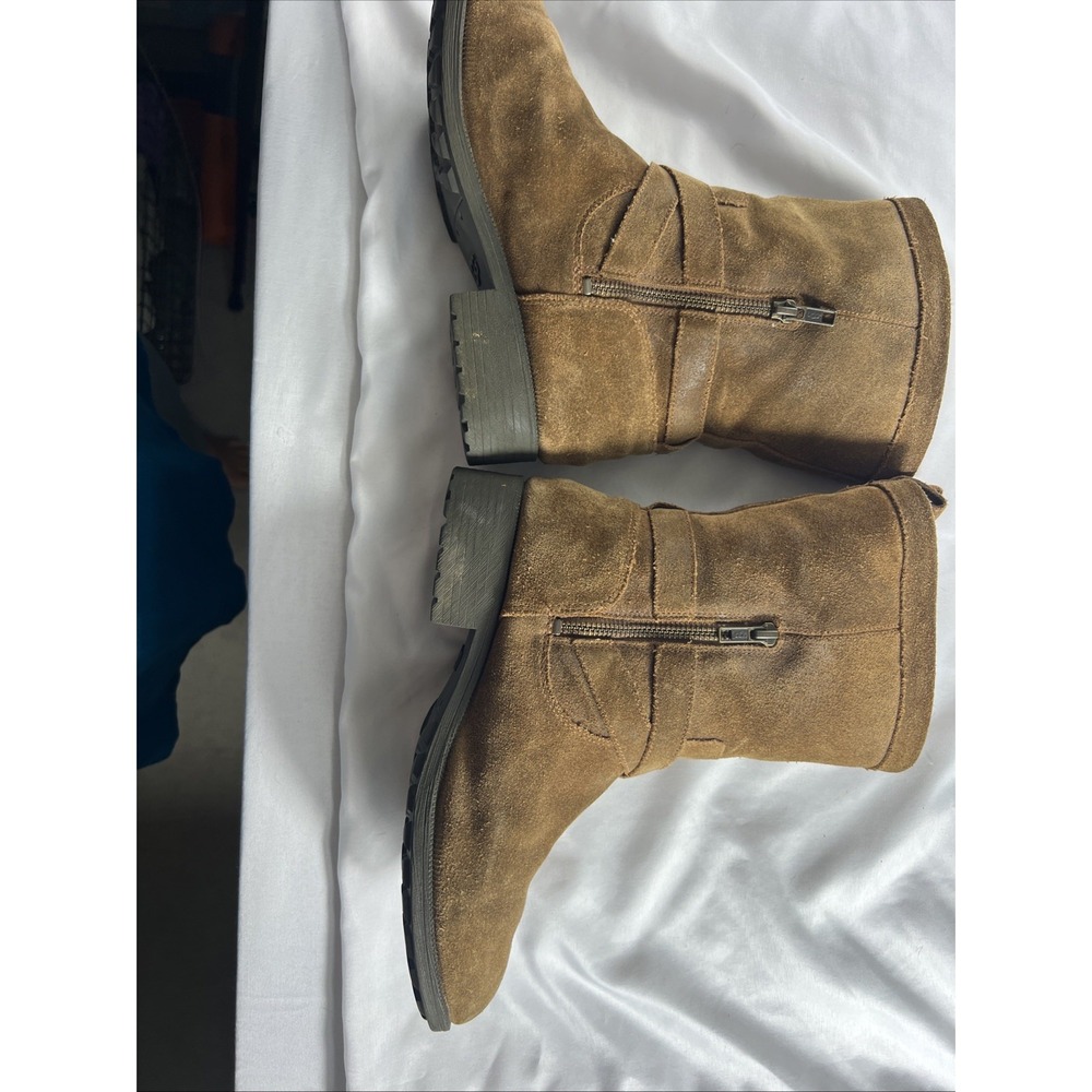 UGG Australia Glendale Chestnut Suede Buckle Mid-Calf Zipper Boots  Women's 9.5 - Picture 6 of 14